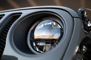 Jeep Wrangler Headlights - DV8 Offroad - LED Projector - Black - `18-`22